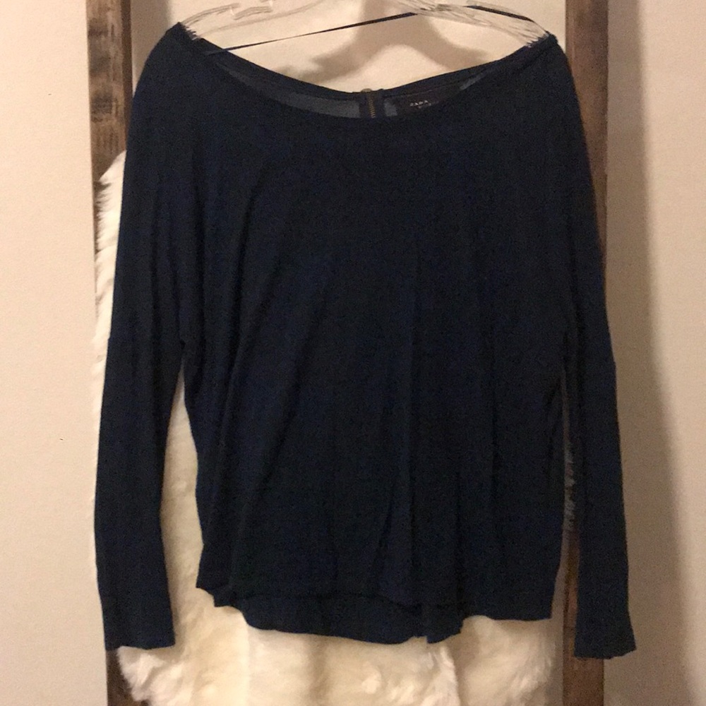 Long sleeve teal shirt